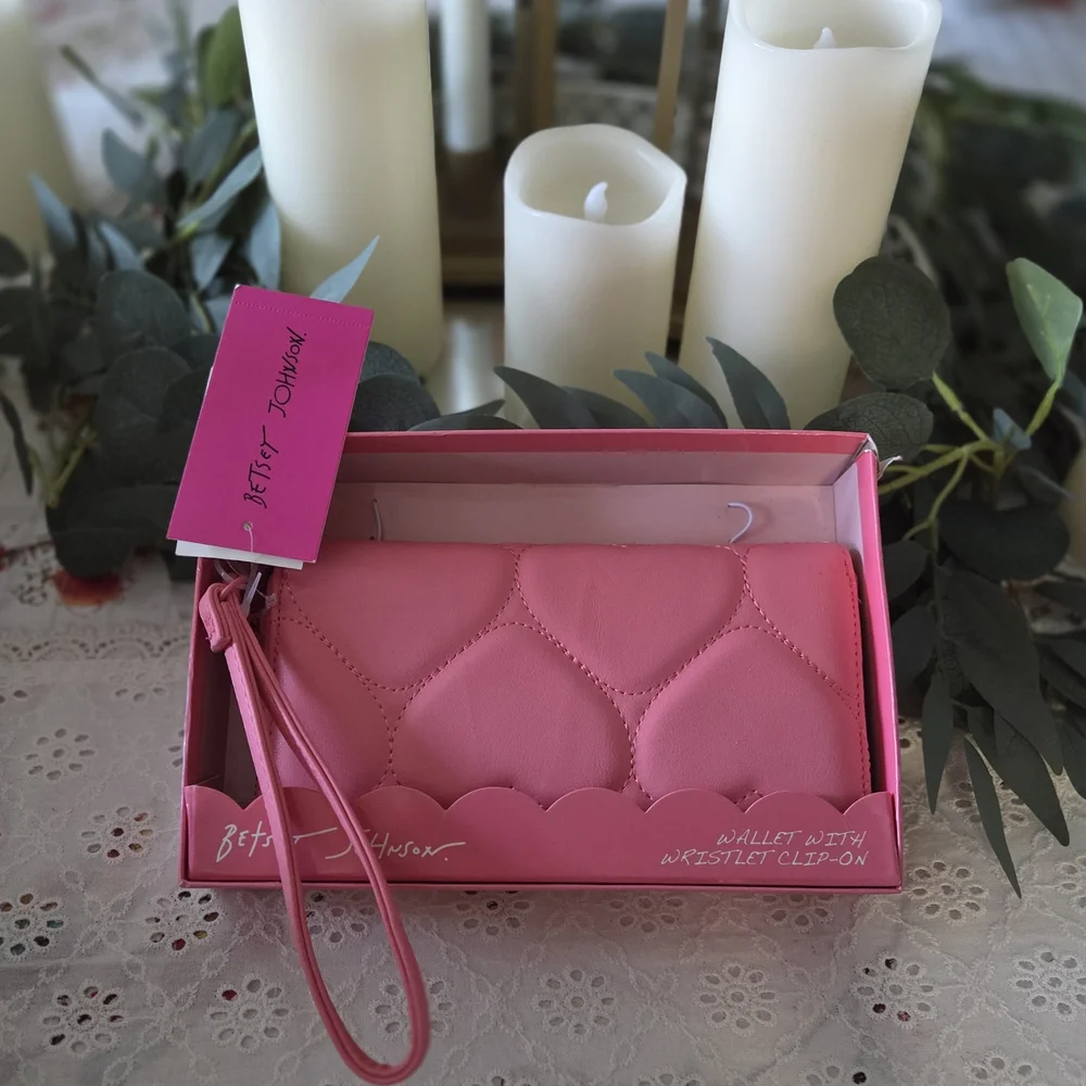 Betsey Johnson Pink Wristlet Clutch - Picture 2 of 9